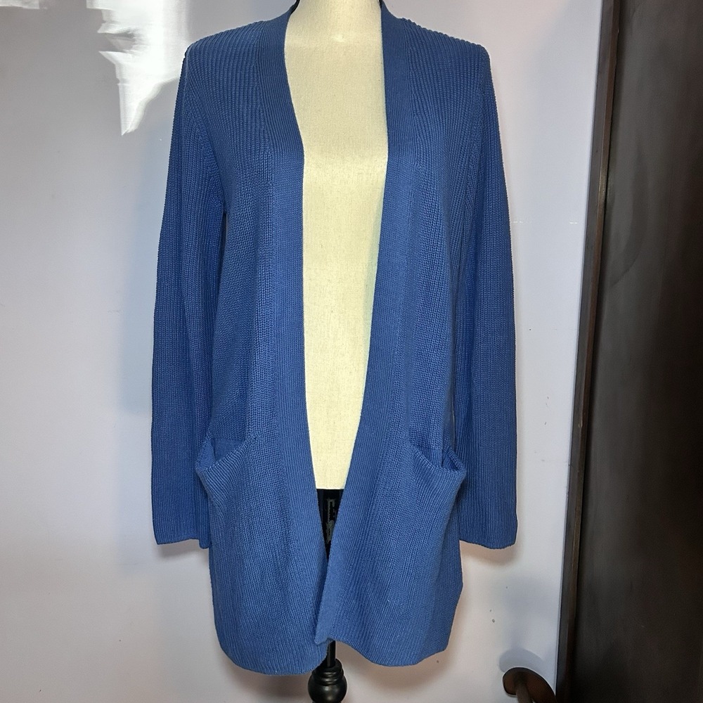New Gap Long Sleeve Open Cardigan Women's Small Bright Cobalt Blue